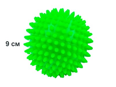 Мяч массажный надувной. Диаметр 9 см. Вес 60 г.  (зелёный) - фото 1047845469
