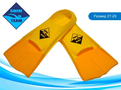 Ласты для бассейна размер 27-29 SWIM TEAM :ТЕ-2737-3  (жёлтый) - фото 1057605292