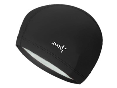 Шапочка для плавания комбинированная SAILTO :PU-N7  (Черный) - фото 1060286974