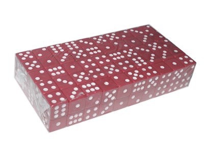Кубик игровой №15. Цвет красный. Продажа упаковками. В упаковке 100 шт. К15-#-К - фото 1060288821