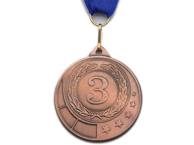 Медаль спортивная с лентой 3 место d - 5 см :МТ852-3 - фото 1060289528