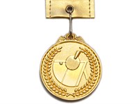 Медаль спортивная с лентой НАСТОЛЬНЫЙ ТЕННИС d - 6,5 см