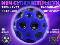 Прыгающий мяч для развития реакции QYL-PU6.3  (синий)