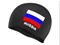 Шапочка для плавания SPRINTER. Классический дизайн с изображением флага России.  (Чёрный) - фото 1047845239