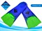Ласты для бассейна размер 27-29 SWIM TEAM :ТЕ-2737-3  (сине-салатовый) - фото 1057605294