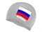 Шапочка для плавания SPRINTER. Классический дизайн с изображением флага России.  (Серый) - фото 1060286876