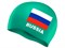 Шапочка для плавания SPRINTER. Классический дизайн с изображением флага России.  (Зелёный) - фото 1060286879