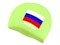 Шапочка для плавания SPRINTER. Классический дизайн с изображением флага России.  (Салатовый) - фото 1060286880